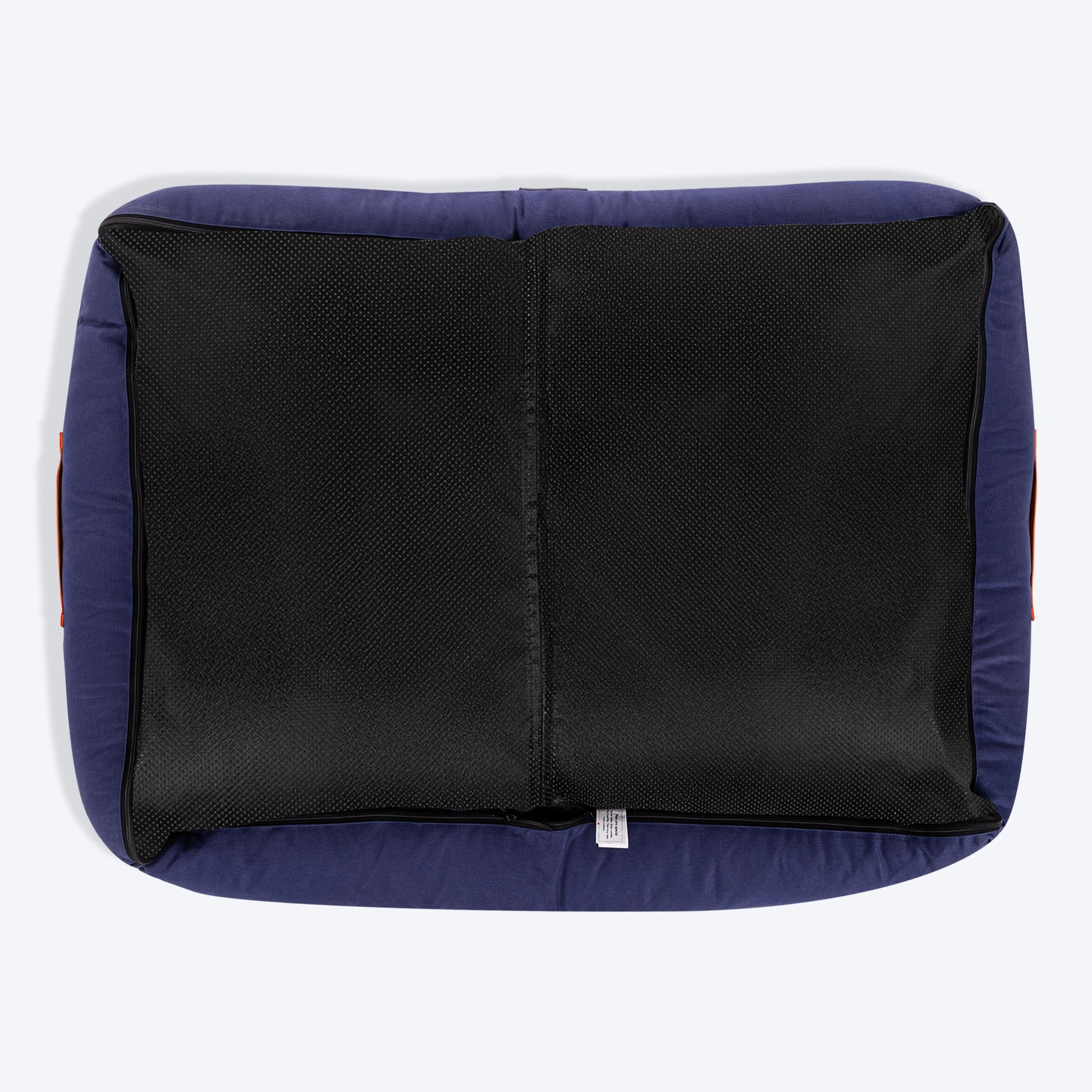 HUFT Woofie Classic Lounger Bed For Dog - Blue & Orange - Heads Up For Tails