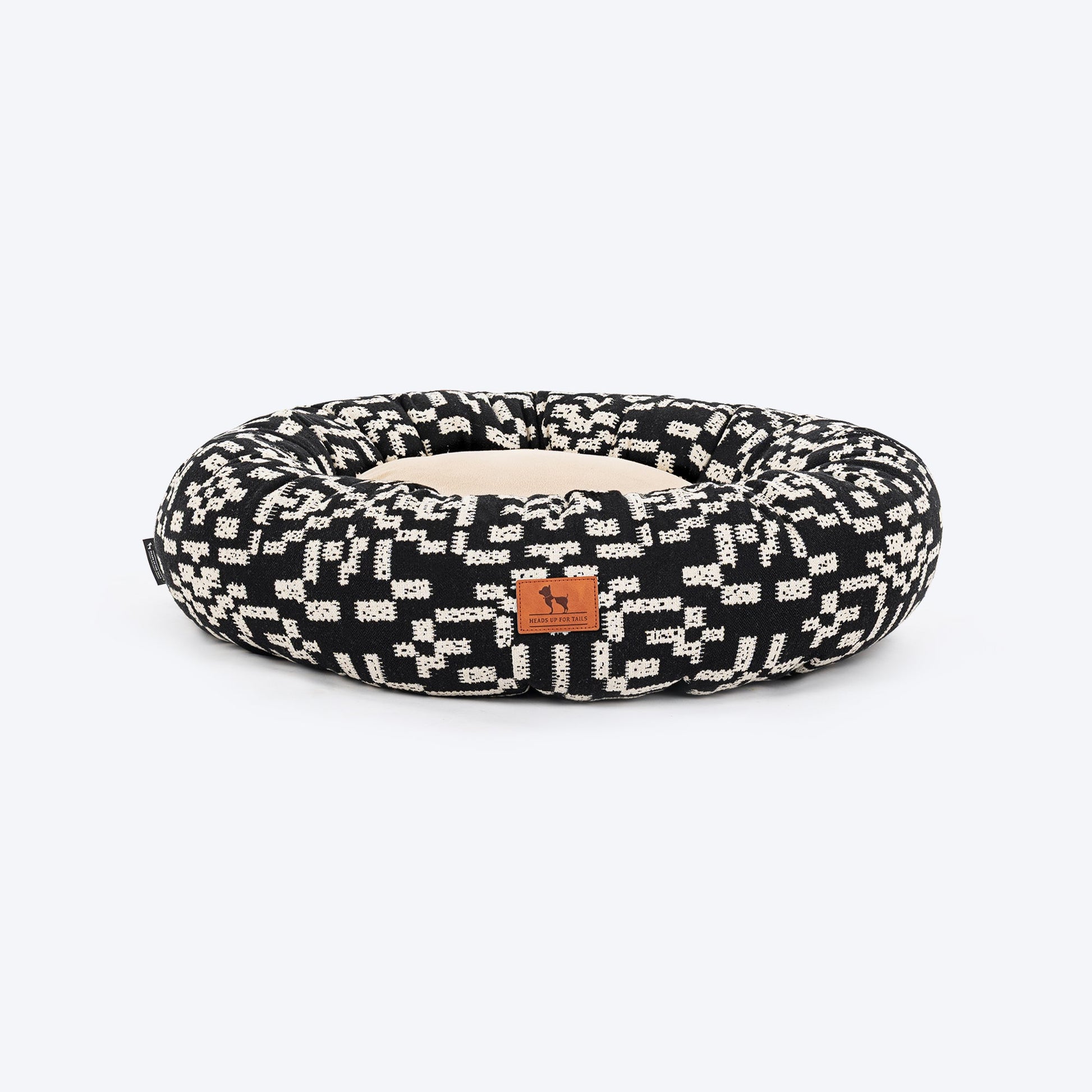 HUFT Dreamy Donut Bed For Cat & Puppy - Black & White - Heads Up For Tails