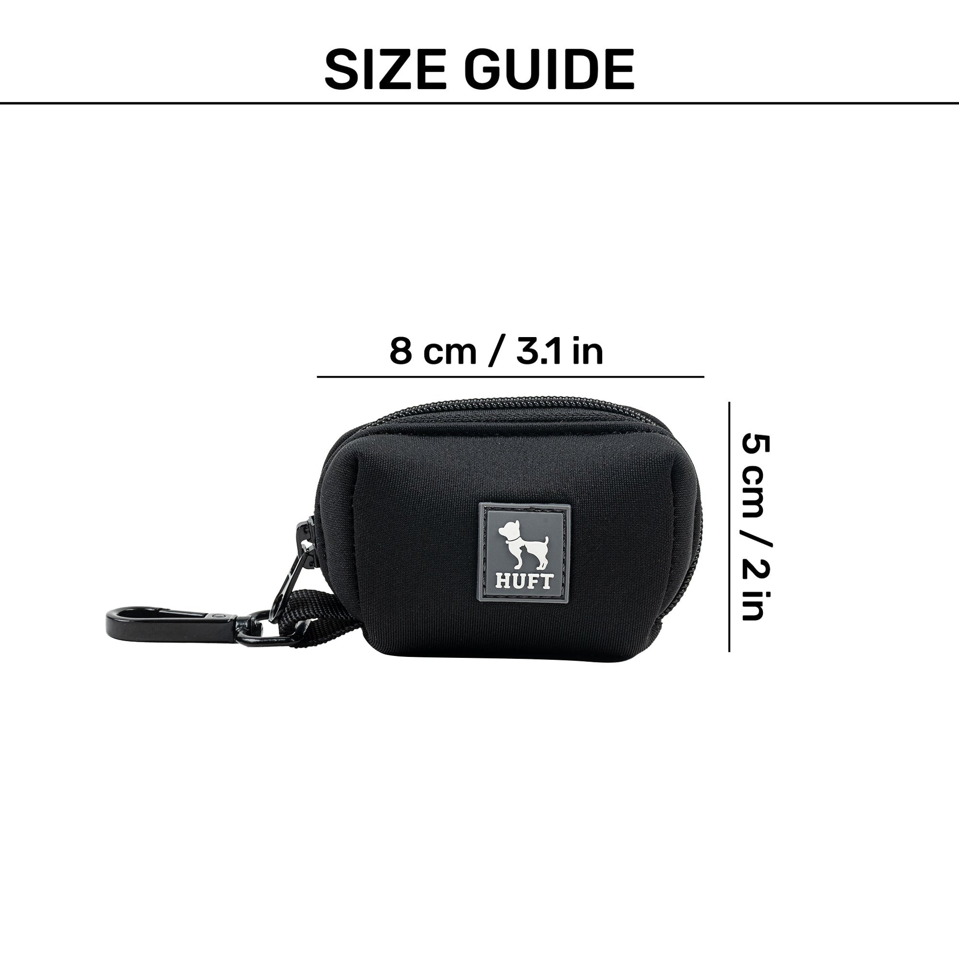 HUFT Waste Bag Dispenser For Dog & Cat - Black - Heads Up For Tails