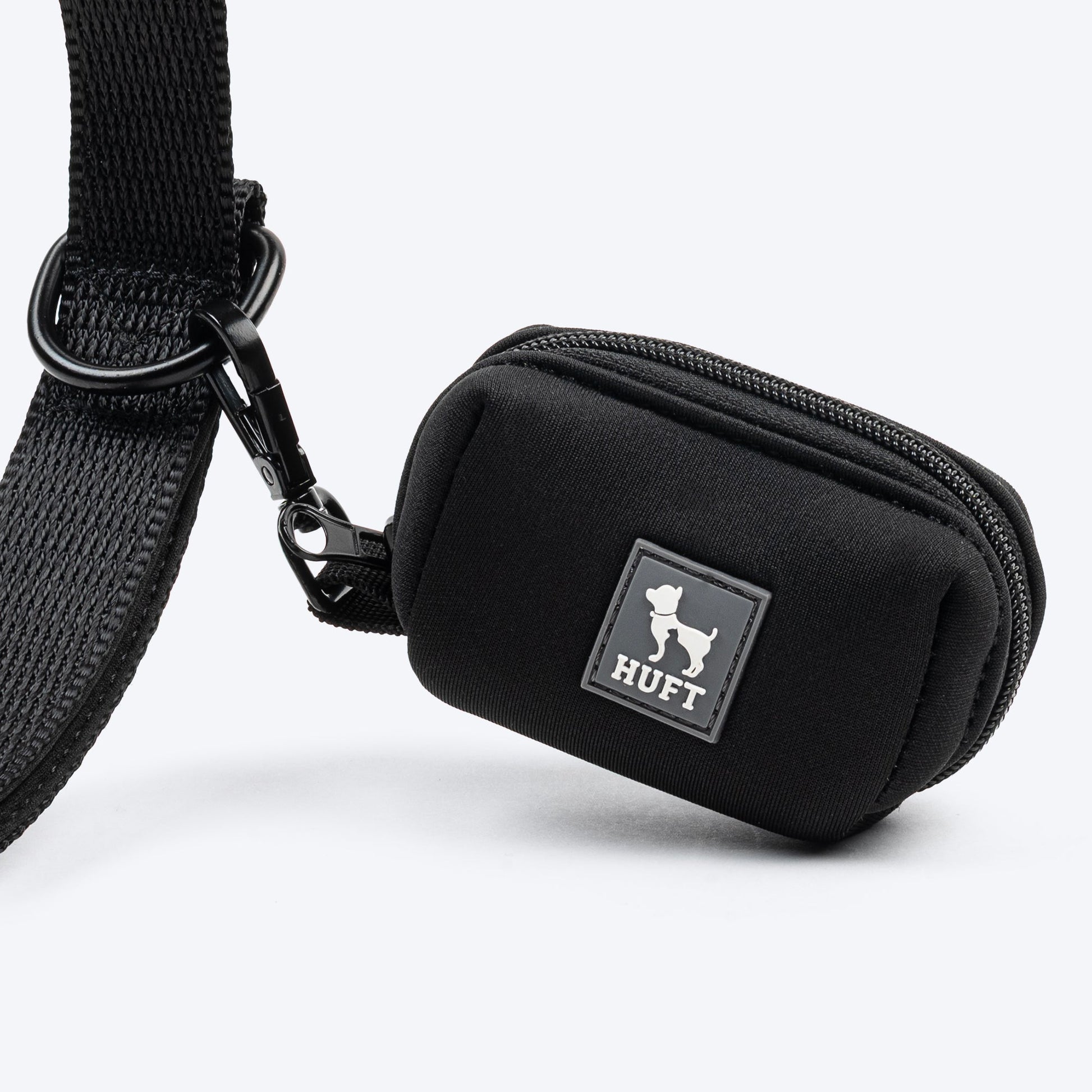 HUFT Waste Bag Dispenser For Dog & Cat - Black - Heads Up For Tails