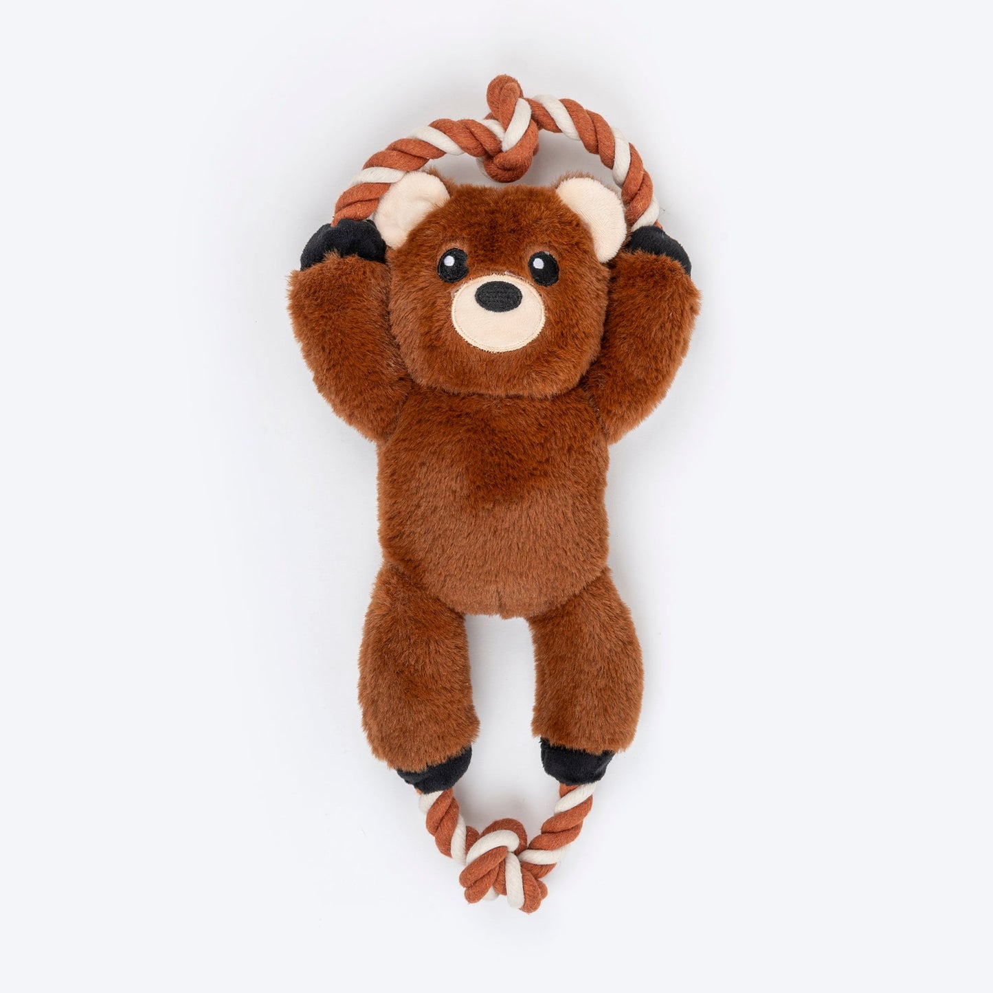 Dash Dog Tug-a-Bear Squeaky Plush Toy For Dog - Brown - Heads Up For Tails