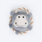 Dash Dog Happy Hippo Squeaky Plush Toy For Dog - Grey - Heads Up For Tails