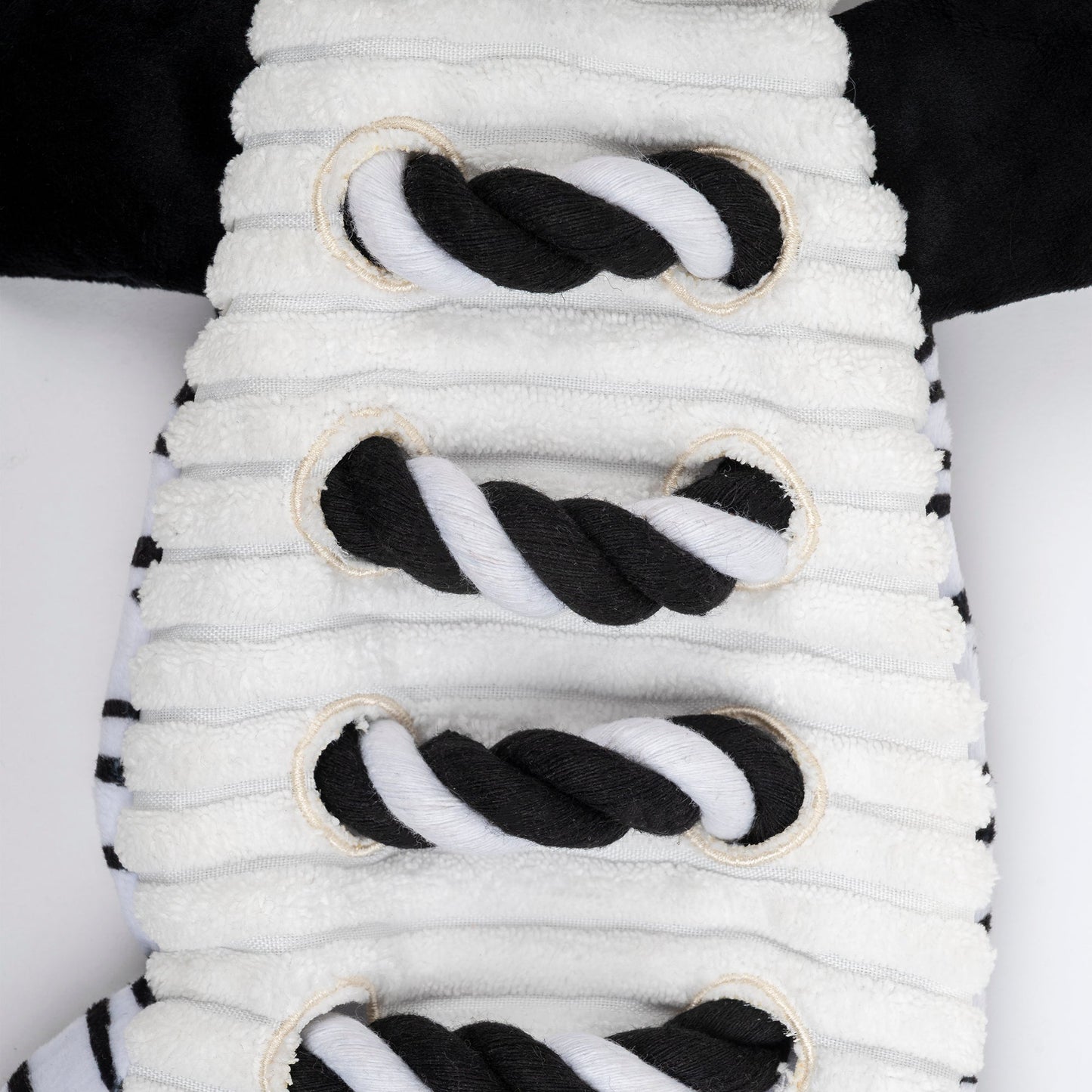 Dash Dog Zippy The Zebra Squeaky Plush Toy For Dog - Black & White - Heads Up For Tails