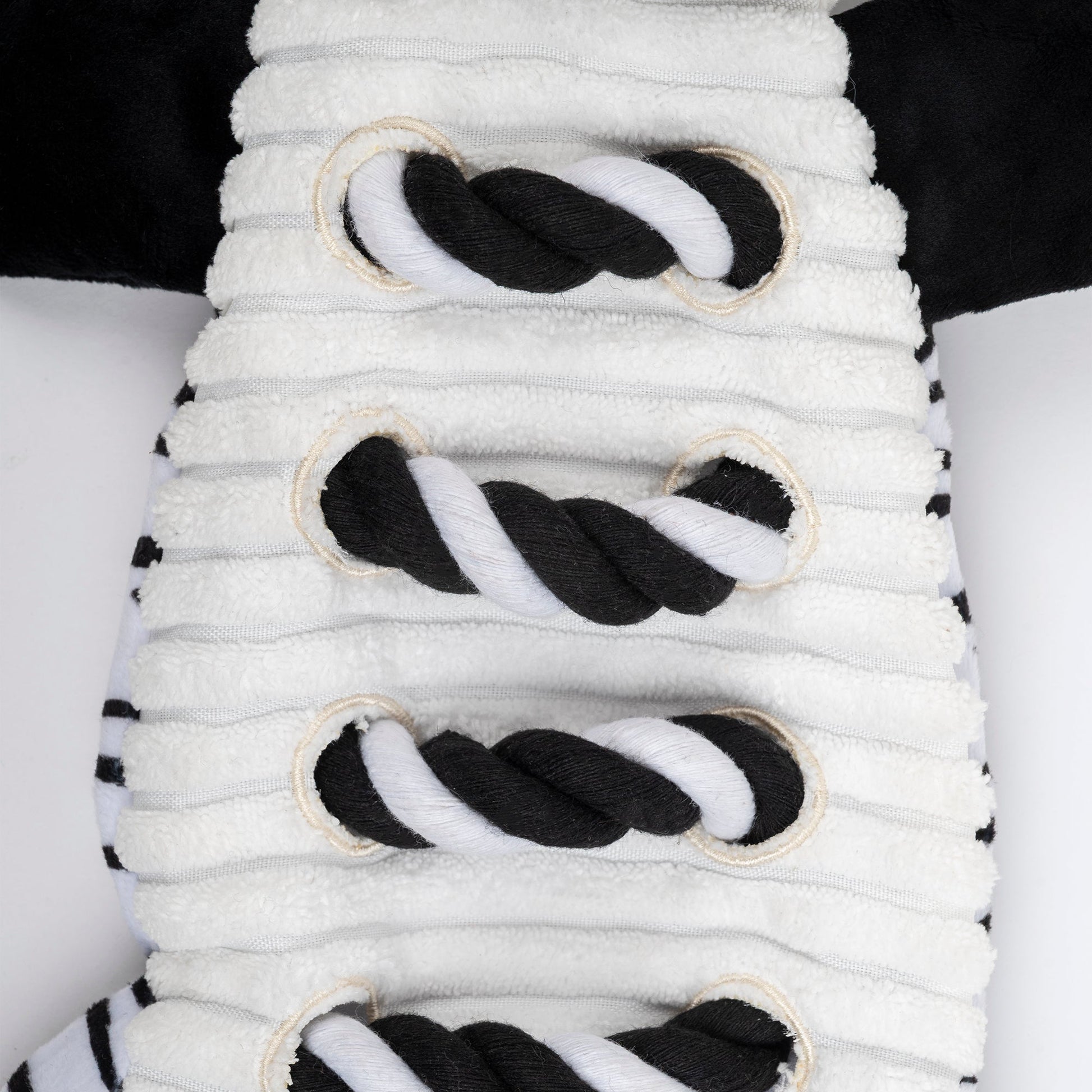 Dash Dog Zippy The Zebra Squeaky Plush Toy For Dog - Black & White - Heads Up For Tails