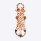 Dash Dog Stripy Giraffe Squeaky Plush Toy For Dog - Brown & Beige - Heads Up For Tails