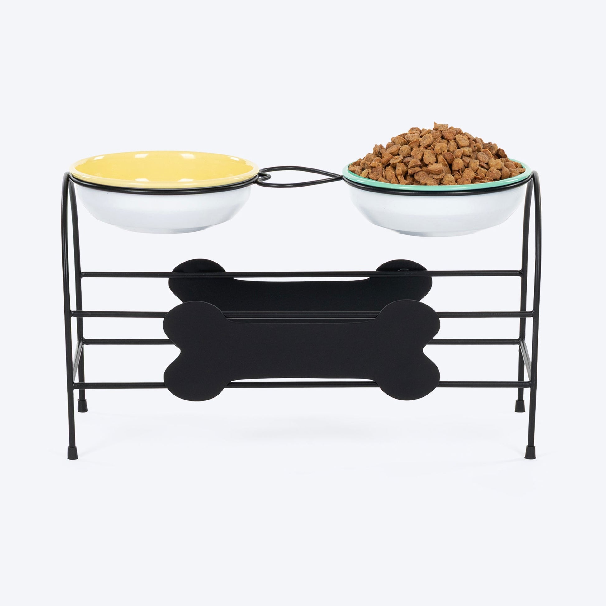 HUFT Pawlicious Double Diner For Dog - Multicolor - Heads Up For Tails