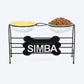 HUFT Personalised Pawlicious Double Diner For Dog - Multicolor - Heads Up For Tails