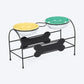 HUFT Pawlicious Double Diner For Dog - Multicolor - Heads Up For Tails