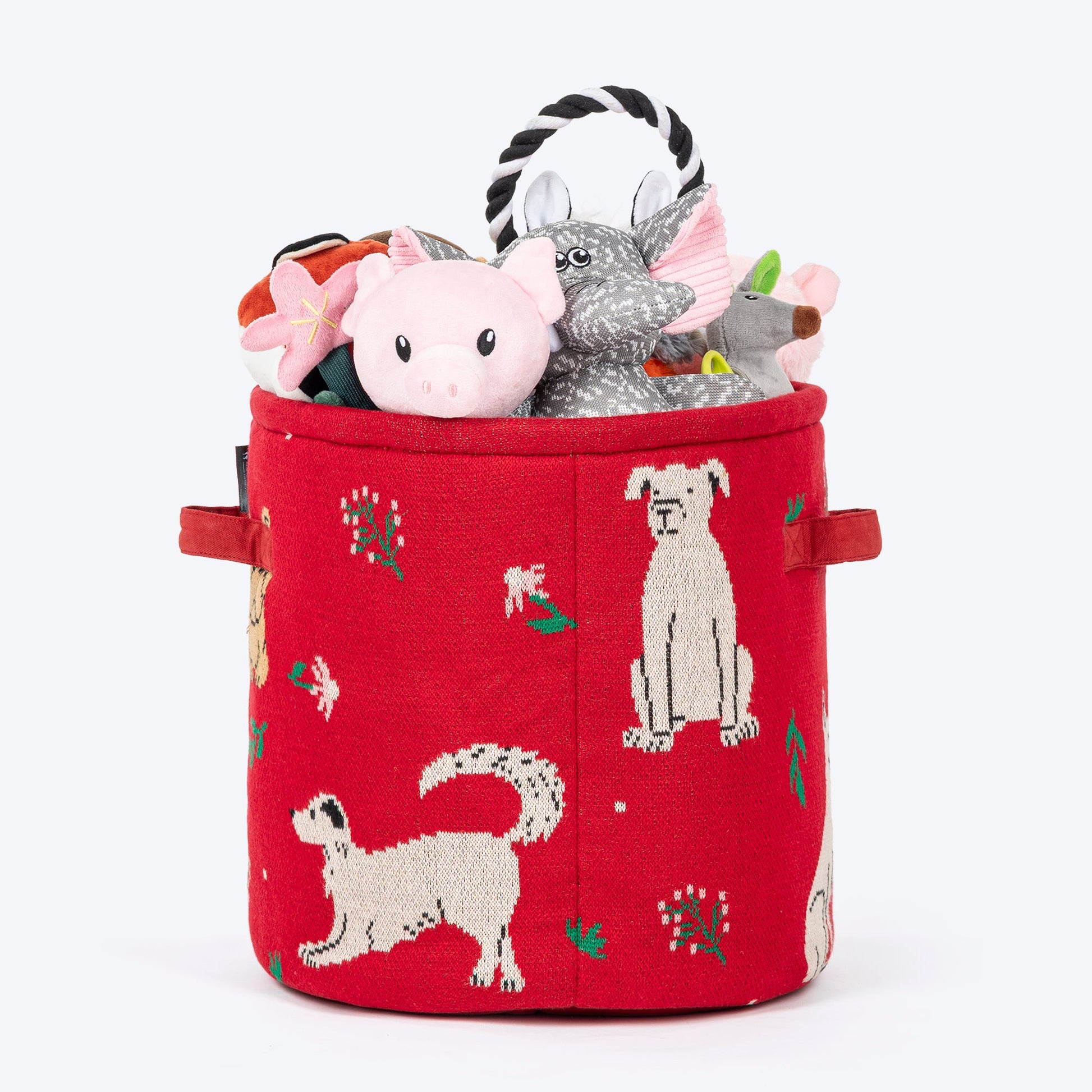 HUFT Doodle Buddy Toy Basket For Dog & Cat - Multicolor - Heads Up For Tails