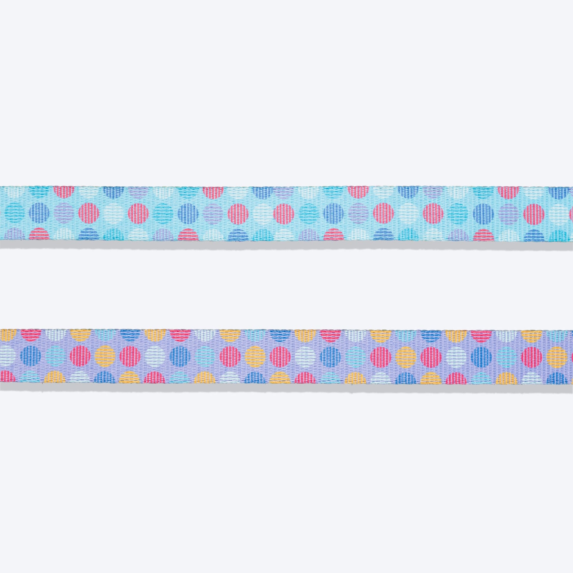 Dash Dog Circle Print Leash - Aqua Blue & Lavender - Heads Up For Tails