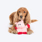 HUFT Oink-a-lot Squeaky Plush Toy For Dog - Pink - Heads Up For Tails