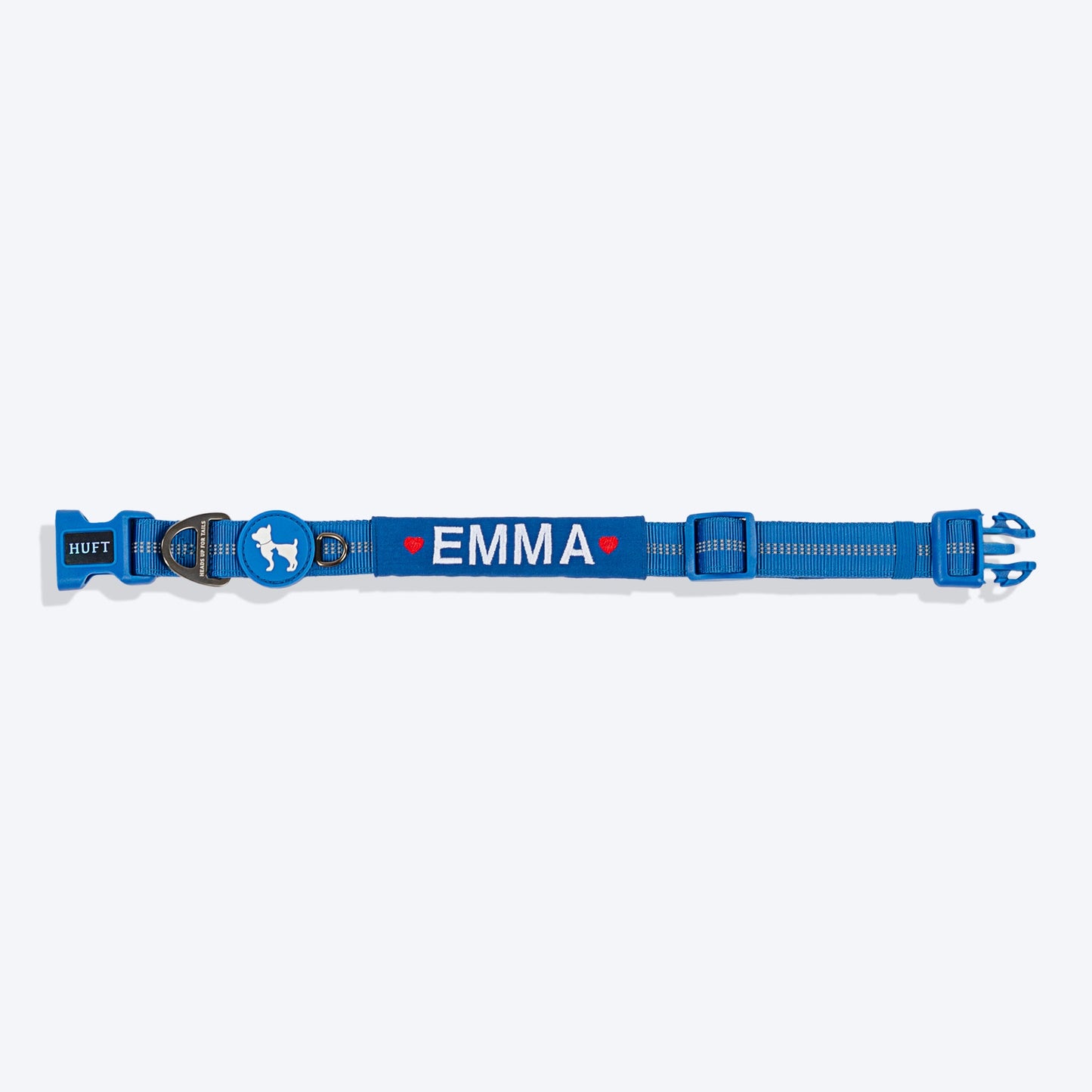HUFT Xplorers Personalised Dog Collar - Blue - Heads Up For Tails