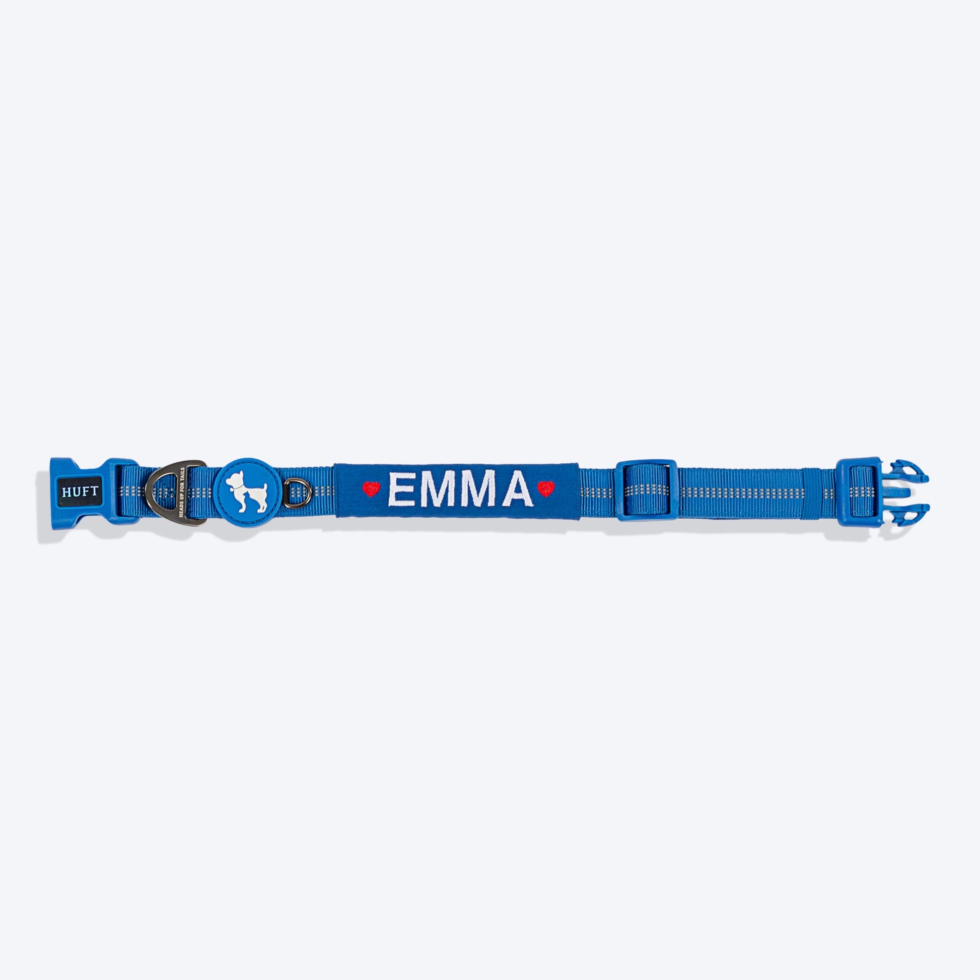 HUFT Xplorers Personalised Dog Collar - Blue - Heads Up For Tails