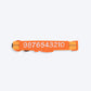 HUFT Personalised Xplorers (Mobile No.) Dog Collar - Orange - Heads Up For Tails
