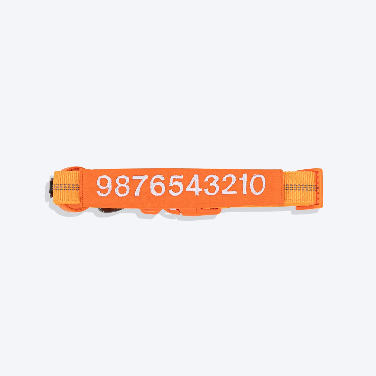 HUFT Personalised Xplorers (Mobile No.) Dog Collar - Orange - Heads Up For Tails