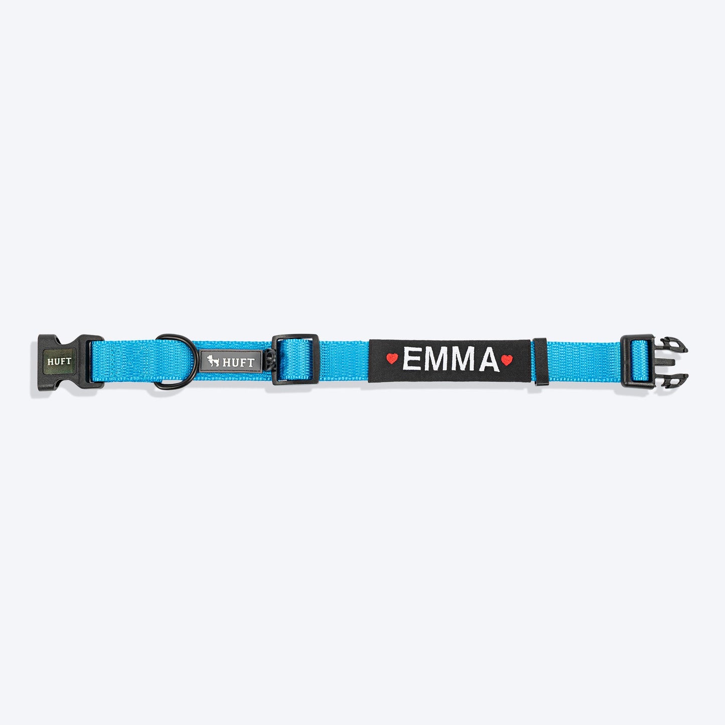 HUFT Classic Personalised Dog Collar - Ocean Blue - Heads Up For Tails