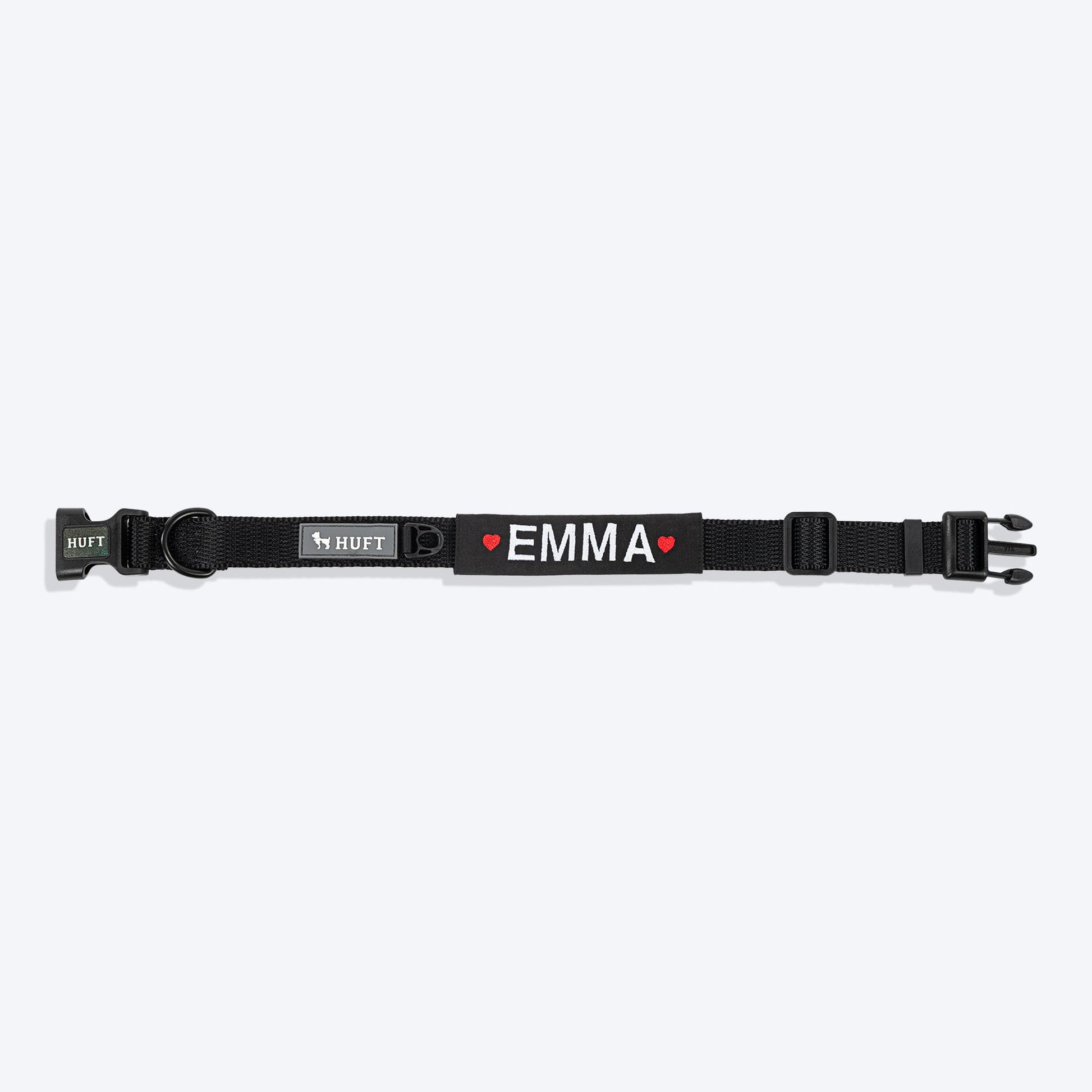 HUFT Classic Personalised Dog Collar - Coal Black - Heads Up For Tails