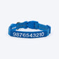 HUFT Personalised Xplorers (Mobile No.) Dog Collar - Blue - Heads Up For Tails