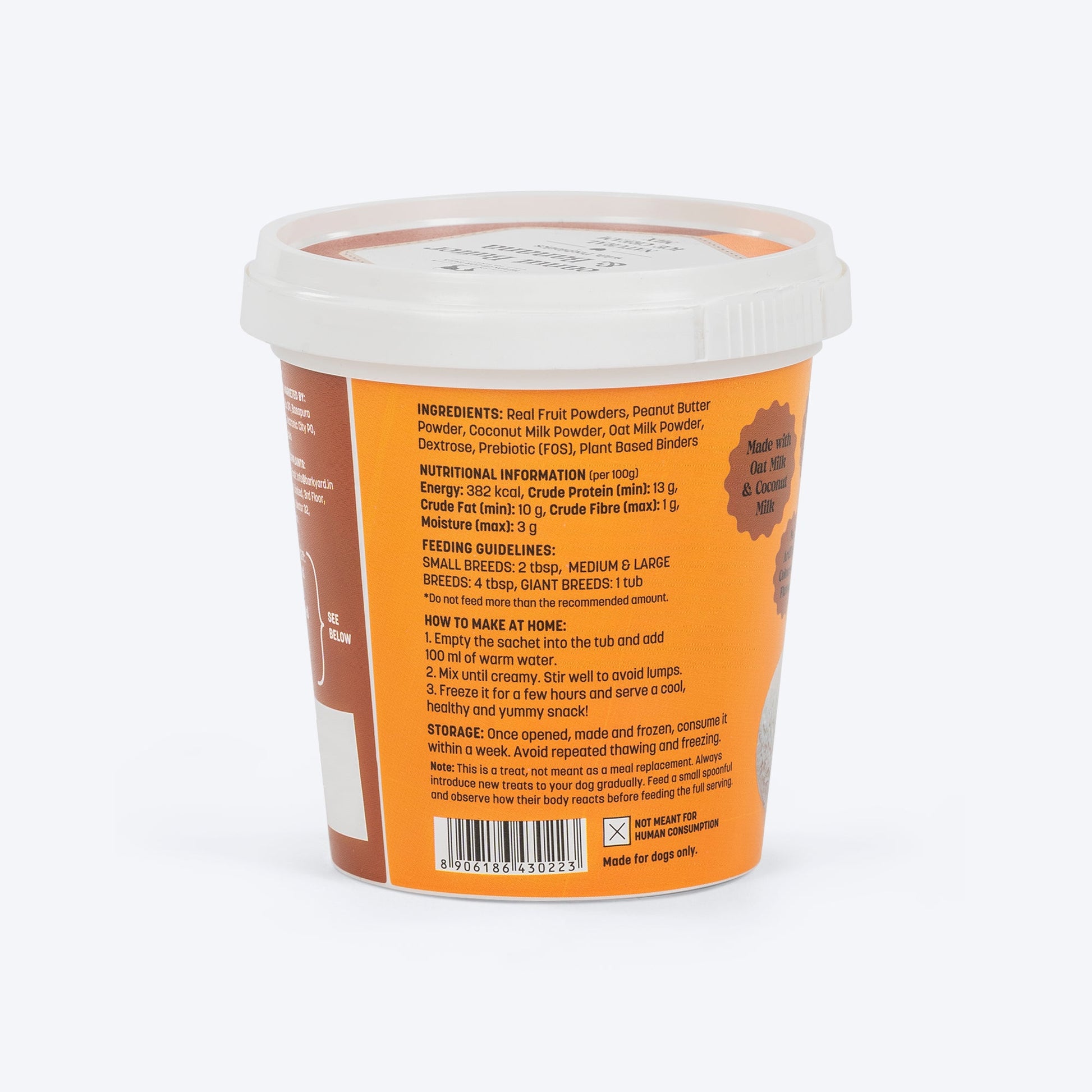 HUFT Ice Cream Peanut Butter & Banana With Prebiotics Mix Treat For Dog - 40 gm - Heads Up For Tails