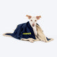 HUFT Personalised Luxe Velvet Blanket For Dog & Cat - Dark Navy - Heads Up For Tails
