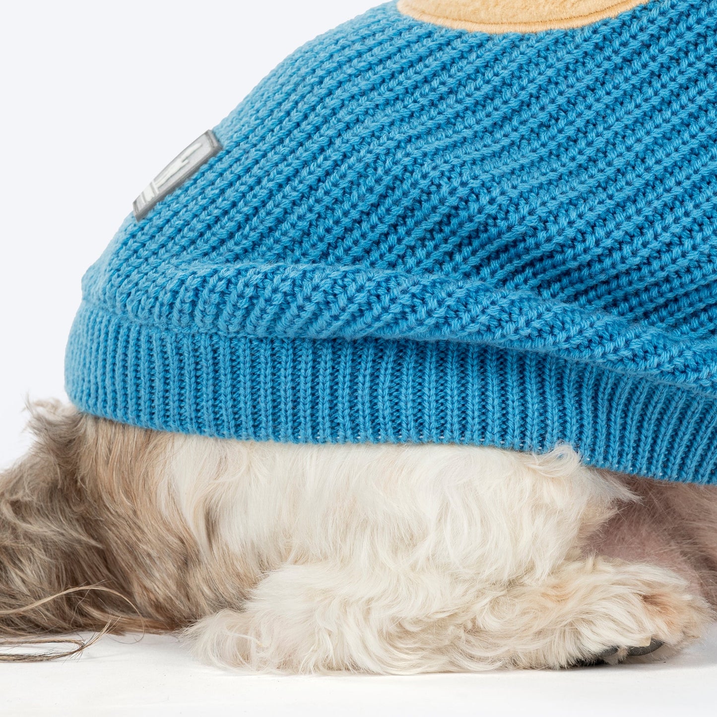 HUFT Snuggle Bear Sweater For Small Dog - Light Blue - Heads Up For Tails