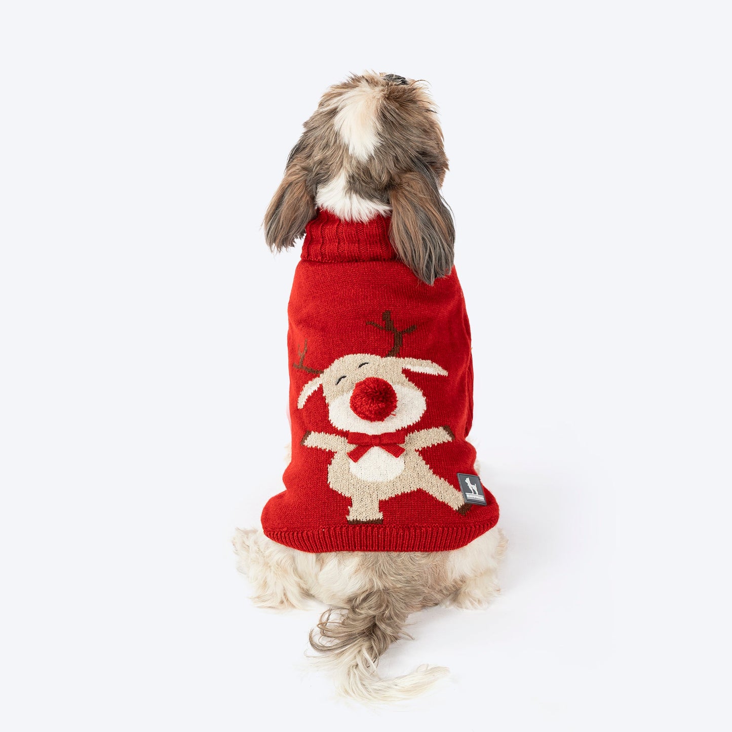 HUFT Rudolph'Â¬â‚¬Å¾Â¢s Red-Nose Sweater For Small Dog - Red - Heads Up For Tails