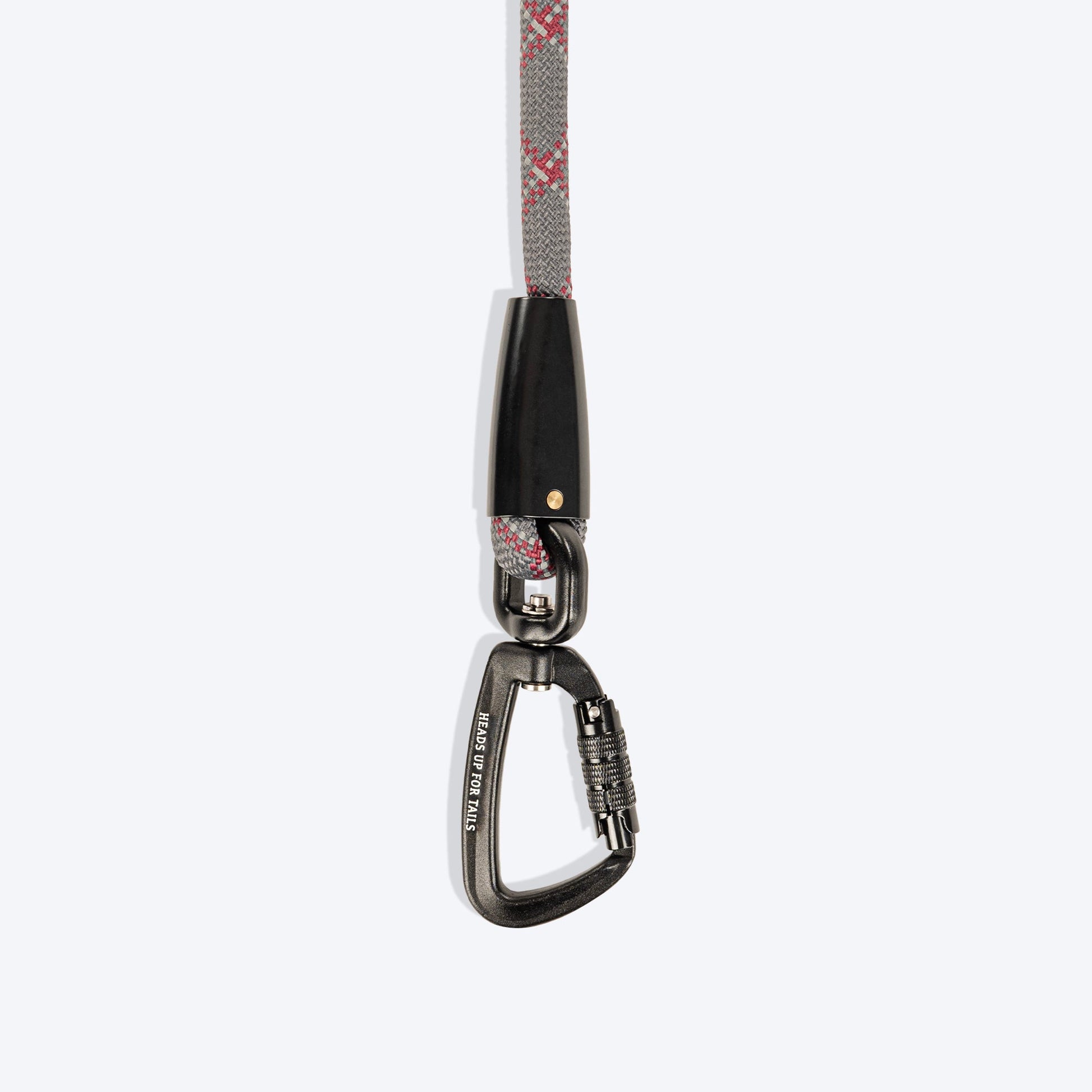 HUFT Xplorers Rope Leash With Carabiner For Dog - Grey - 5 ft - Heads Up For Tails