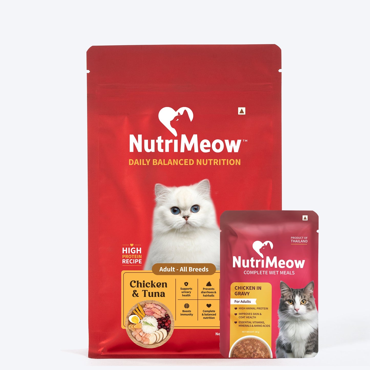 Nutrimeow Adult Cat Chicken & Tuna Meal Combo