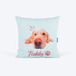 HUFT Personalised Photo Cushion For Dog & Cat - Light Blue - Heads Up For Tails
