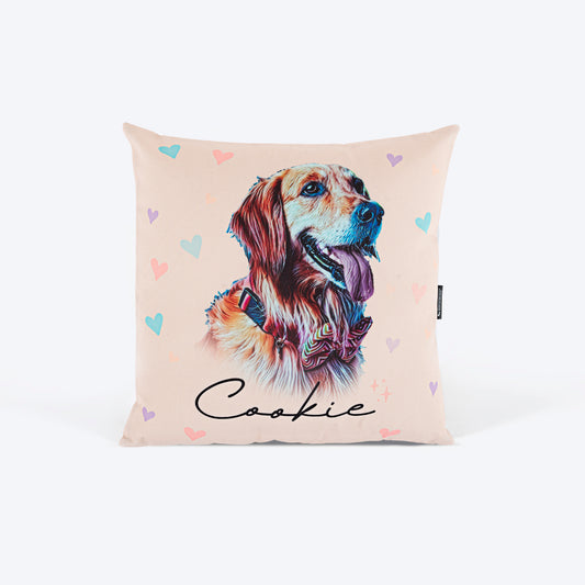 HUFT Personalised Photo Cushion For Dog & Cat - Peach