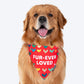 HUFT Fur-ever Loved Printed Dog Bandana - Red - Heads Up For Tails