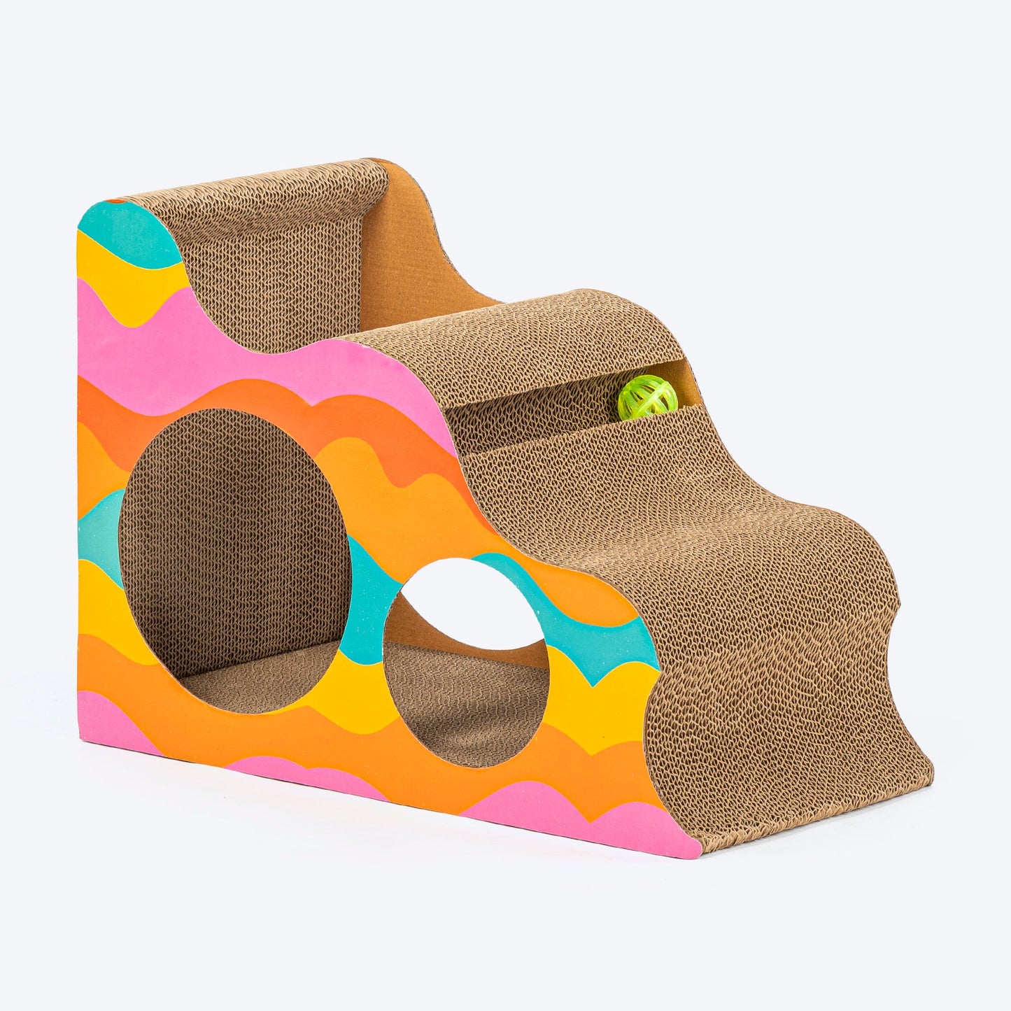 HUFT Scratch N' Hide Scratcher For Cat - Multicolor - Heads Up For Tails