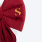 HUFT Personalised Luxe Velvet Dog Bow Tie - Maroon - Heads Up For Tails