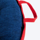 HUFT Cuddle Paws Jute Basket Bed With Cushion For Small Dogs & Cats - Red & Navy - Heads Up For Tails