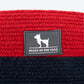HUFT Cuddle Paws Jute Basket Bed With Cushion For Small Dogs & Cats - Red & Navy - Heads Up For Tails