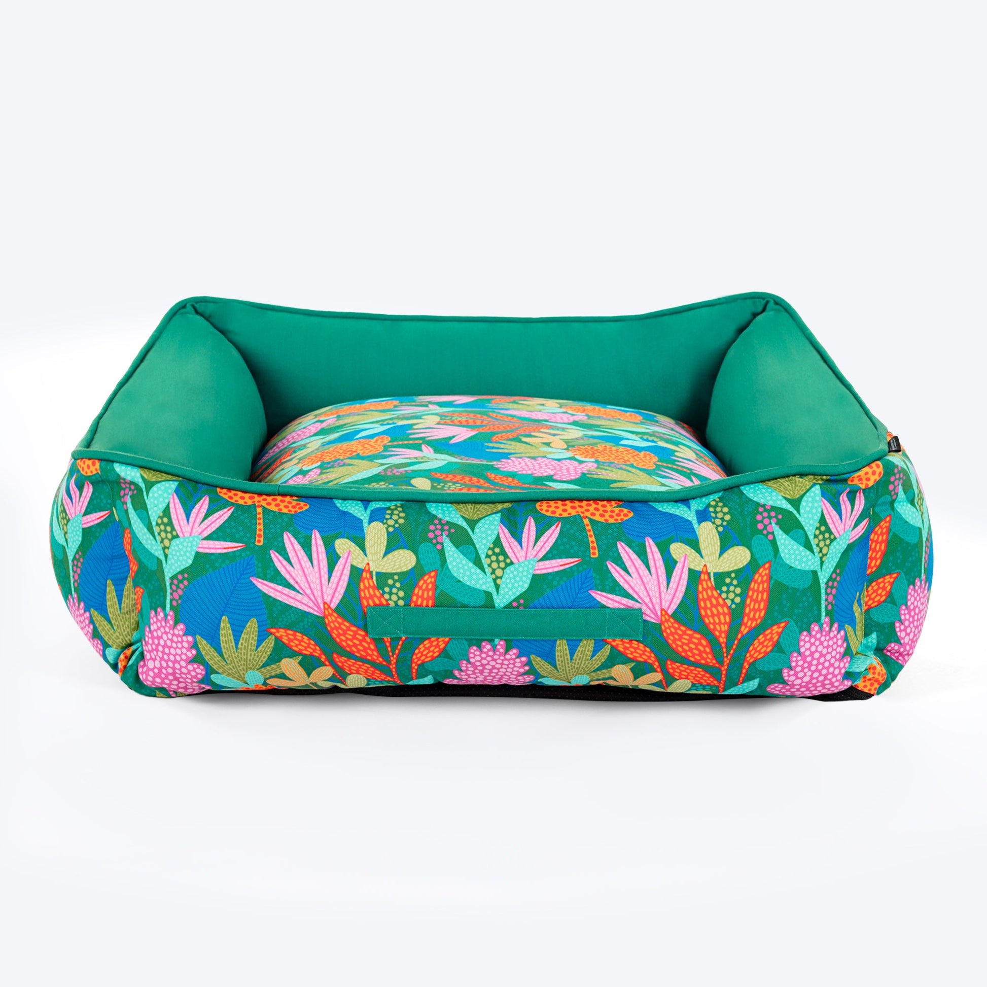HUFT Rainbow Grove Lounger Dog Bed - Dark Green - Heads Up For Tails