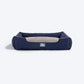 HUFT Classic Lounger Dog Bed - Grey & Navy - Heads Up For Tails