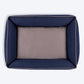 HUFT Classic Lounger Dog Bed - Grey & Navy - Heads Up For Tails