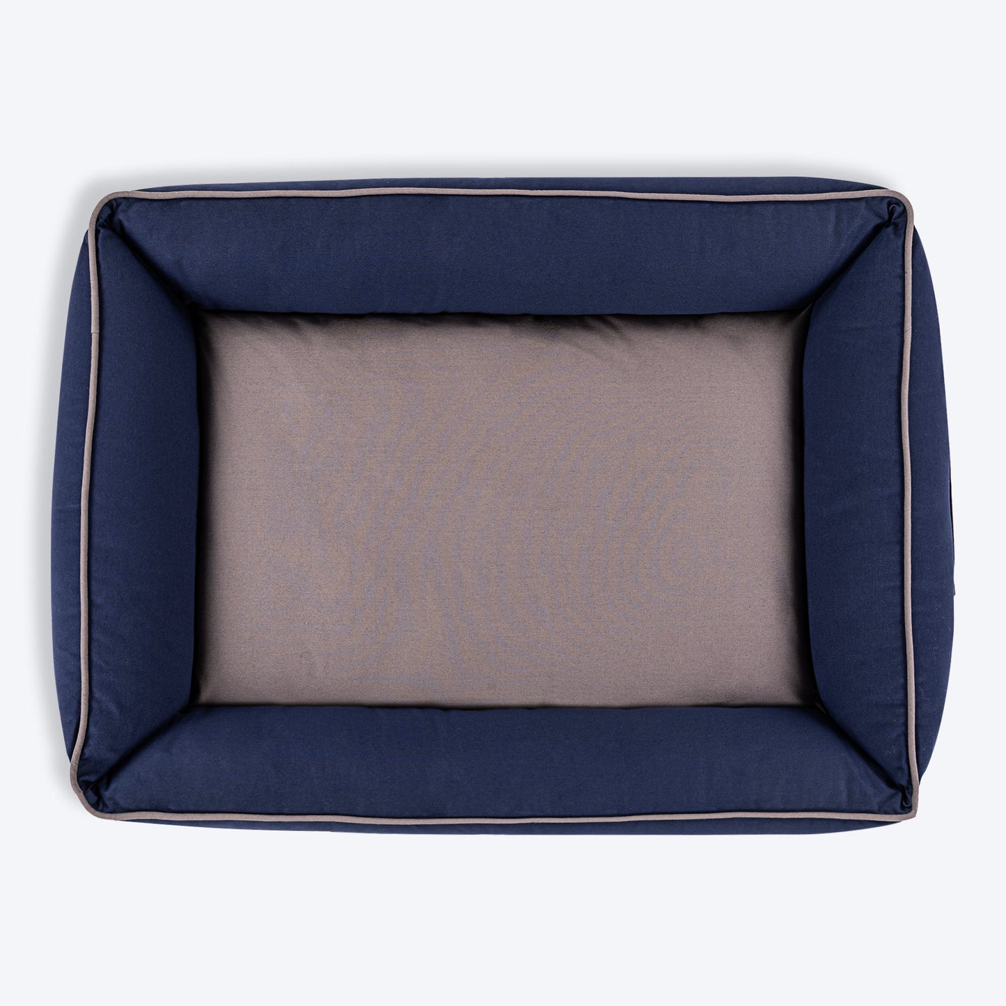 HUFT Classic Lounger Dog Bed - Grey & Navy - Heads Up For Tails