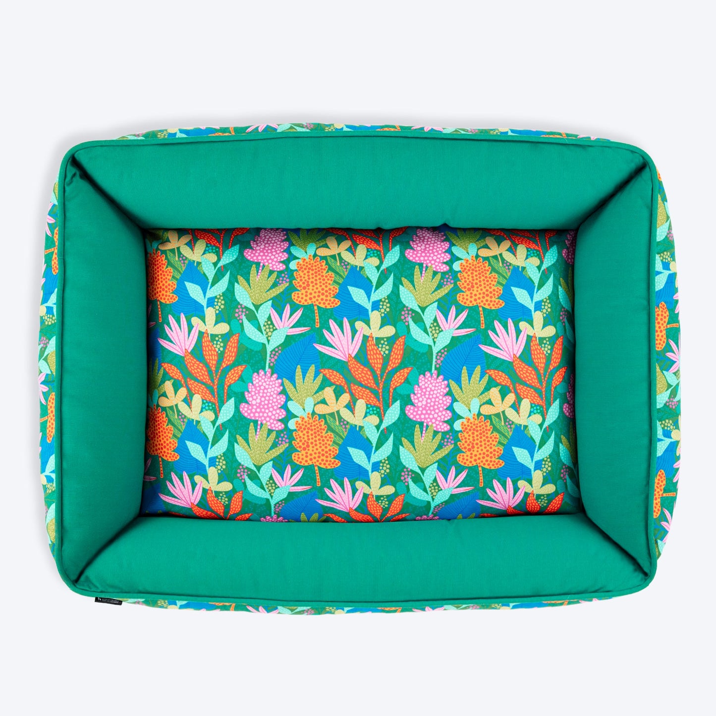 HUFT Rainbow Grove Lounger Dog Bed - Dark Green - Heads Up For Tails