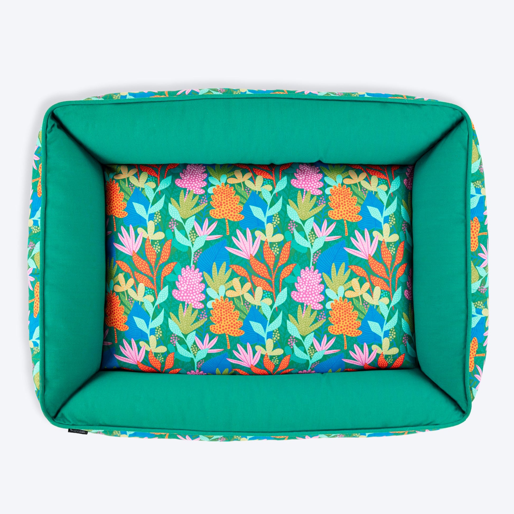 HUFT Rainbow Grove Lounger Dog Bed - Dark Green - Heads Up For Tails