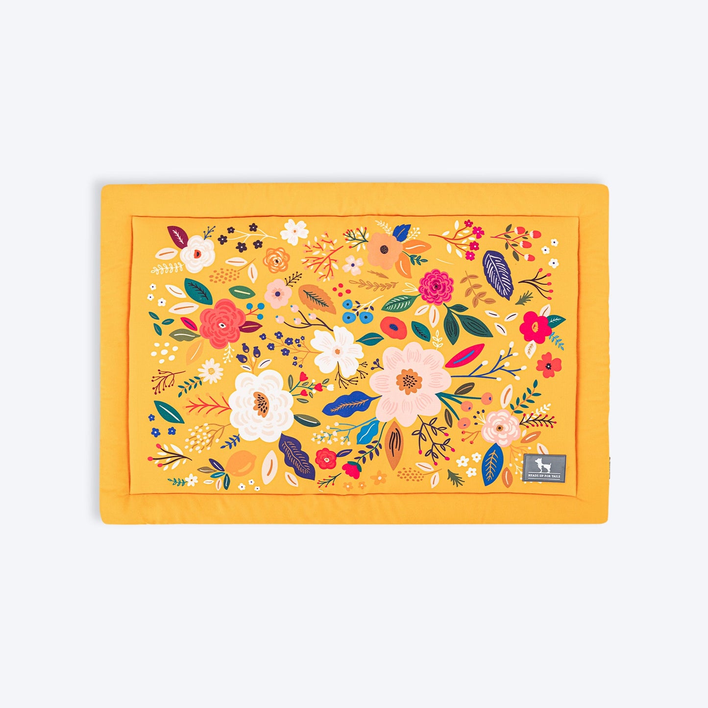 HUFT Blooming Days Mat For Dog & Cat - Yellow - Heads Up For Tails