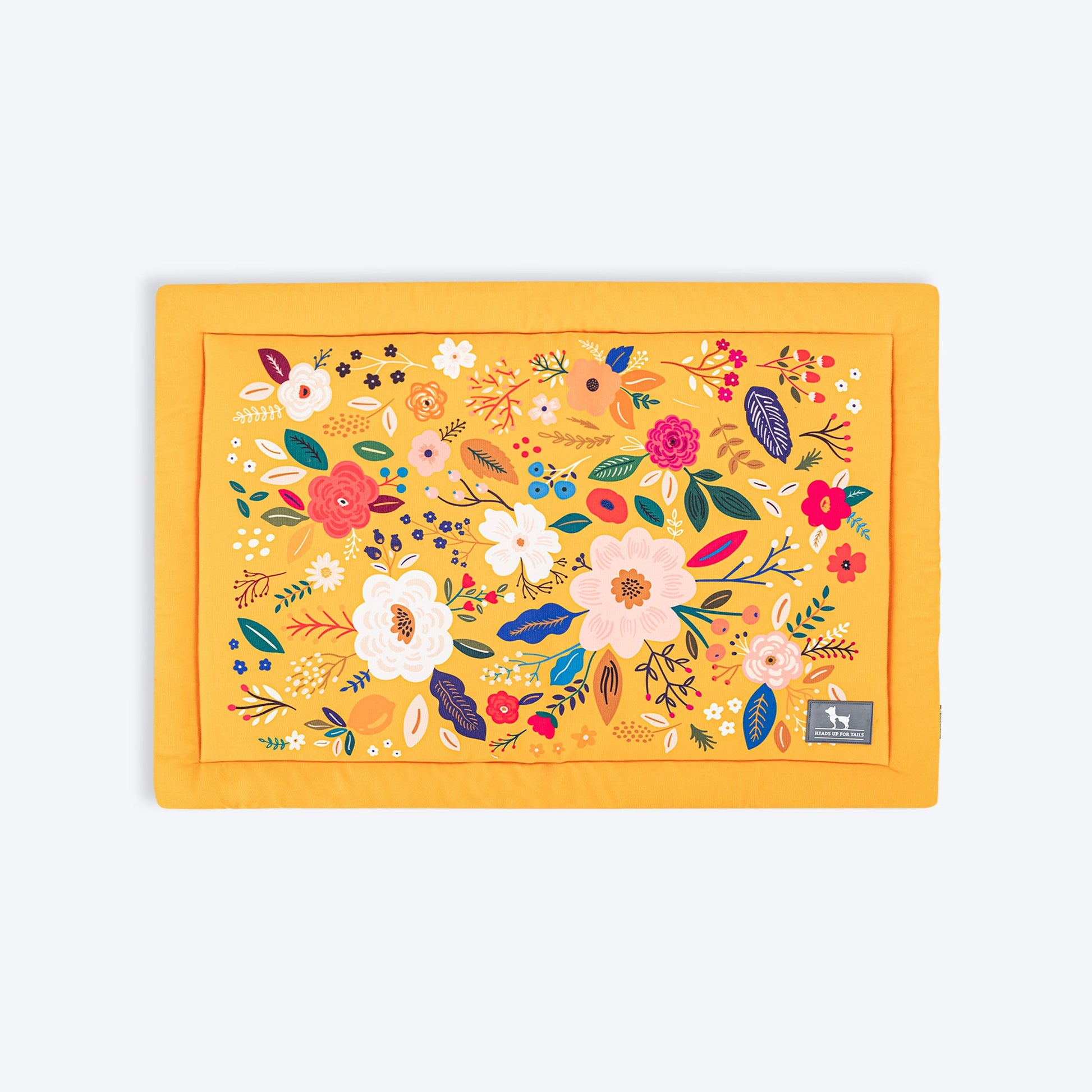 HUFT Blooming Days Mat For Dog & Cat - Yellow - Heads Up For Tails