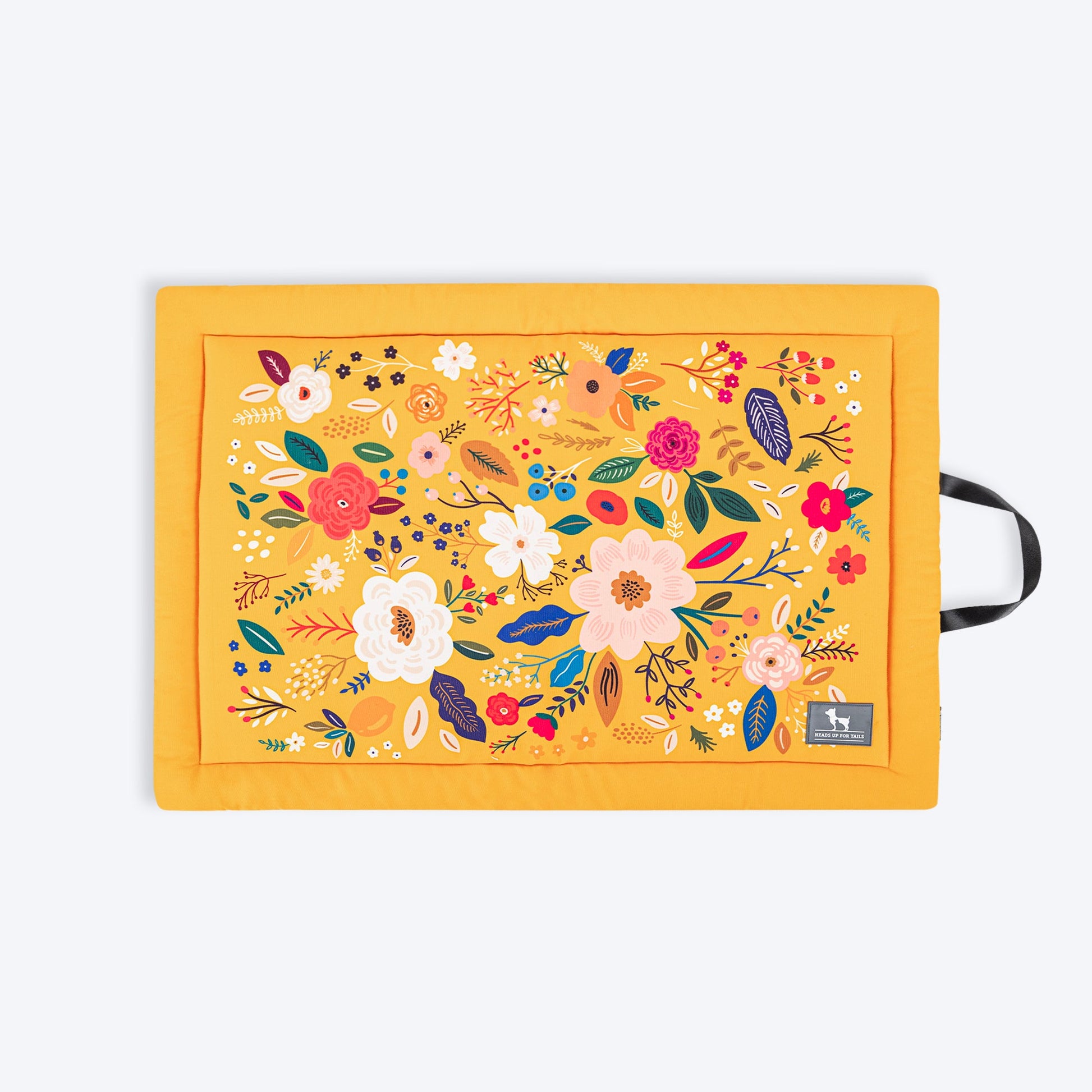 HUFT Blooming Days Mat For Dog & Cat - Yellow - Heads Up For Tails