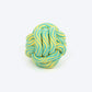 TLC Tug Knot Ball Rope Toy For Dog - Yellow & Turquoise - Heads Up For Tails