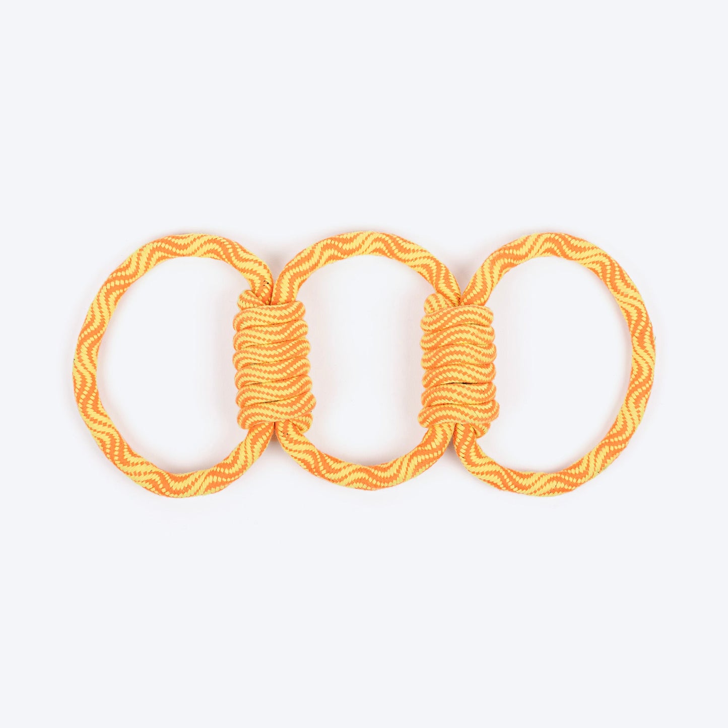 TLC Tug Trio Rope Toy For Dog - Yellow & Orange - Heads Up For Tails