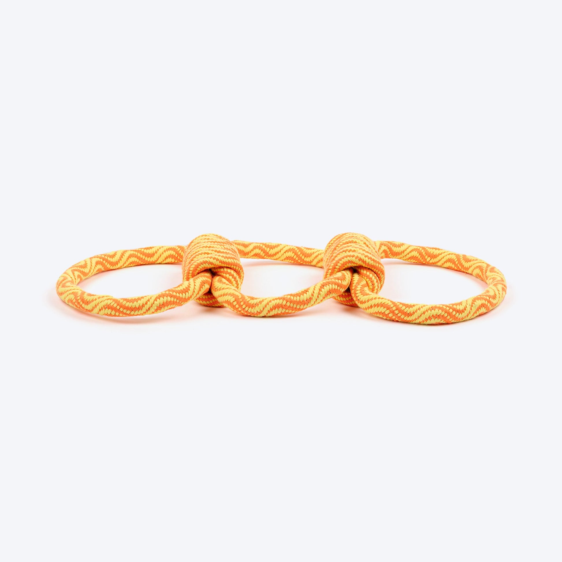 TLC Tug Trio Rope Toy For Dog - Yellow & Orange - Heads Up For Tails