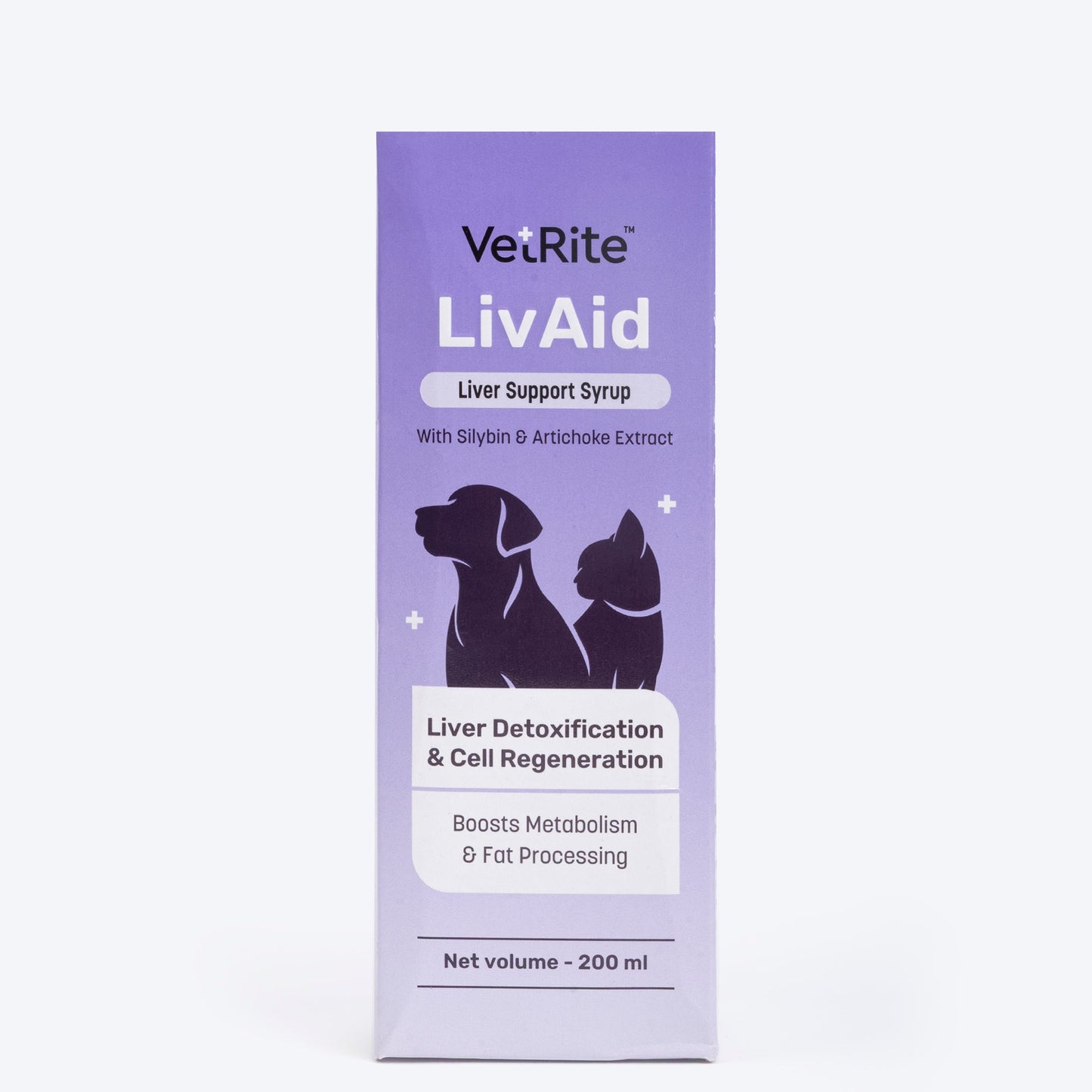 VetRite LivAid Liver Support Detoxification & Cell Regeneration Syrup For Dog & Cat - 200 ml - Heads Up For Tails