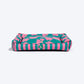 HUFT Pawsome Blossom Lounger Bed For Dog - Green & Pink - Heads Up For Tails
