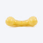 HUFT Chewtastic Chomp Champ Bone Chew Toy For Dog - Yellow - Heads Up For Tails